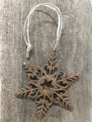 Weihnachtshänger Rost "Schneeflocke"
